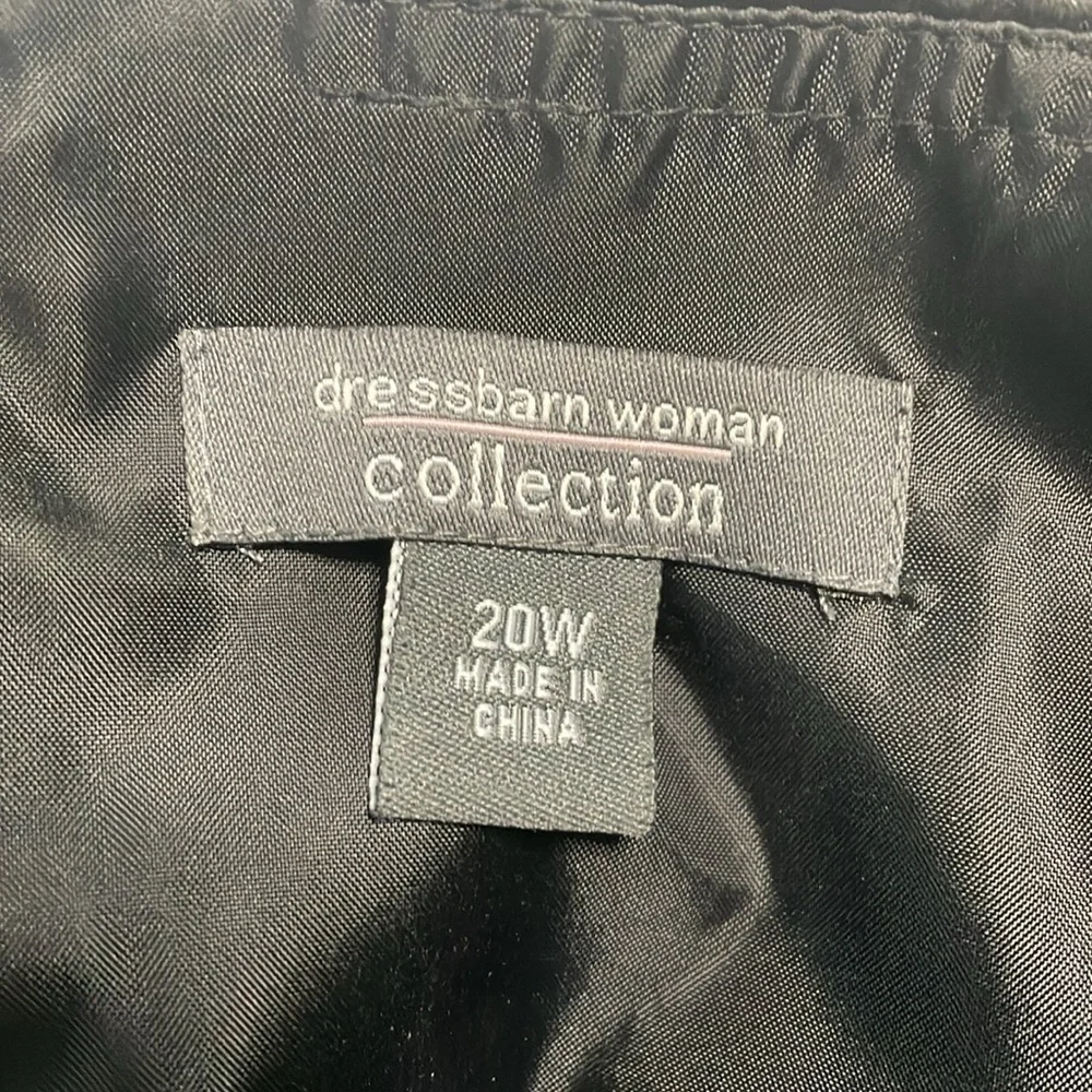 Dress Barn dress size 20W sleeveless black w/beaded top lining under chiffon - Picture 12 of 14